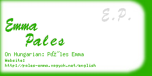 emma pales business card